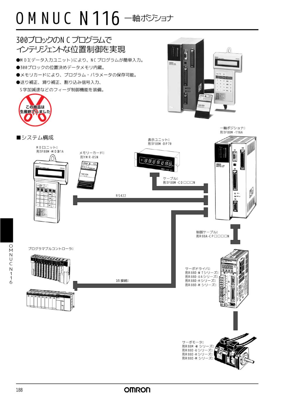 オムロン 3F88M-116A サーボ ポジション UNMP 動作保証 3F88M-116 OMNUC N116シリーズ 一軸ポジショナ/ダウンロード資料一覧